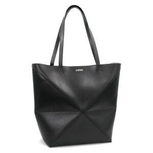 Loewe Puzzlefold Tote Shiny Calfskin Black Bag Shoulder Foldable
